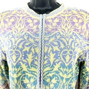 Icelandic Design Cotton Blend Knit Cardigan Sweater Women’s Small